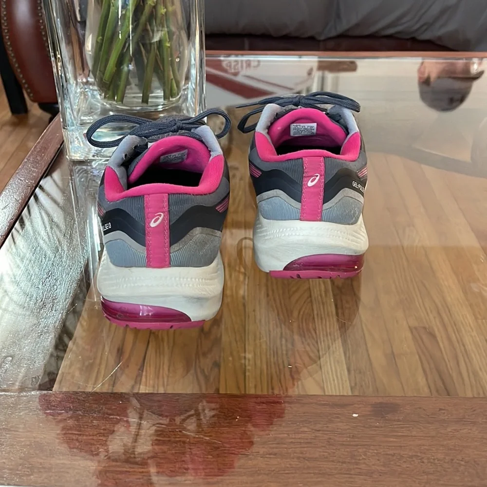 ASICS Size 7.5 GEL-Pulse 13 Gray / Pink / White Running Shoes - Picture 3 of 6
